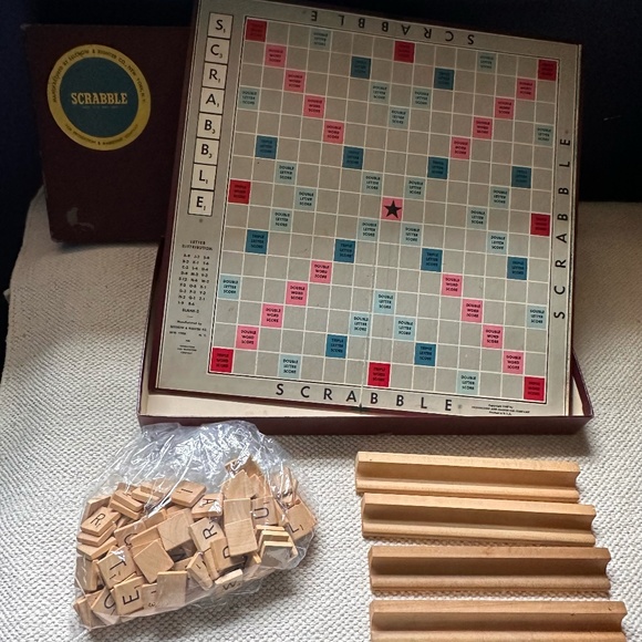 Selchow & Righter Co. Other - Vtg 1953 SCRABBLE CROSSWORD GAME BY SELCHOW & RIGHTER CO. - C9 Complete